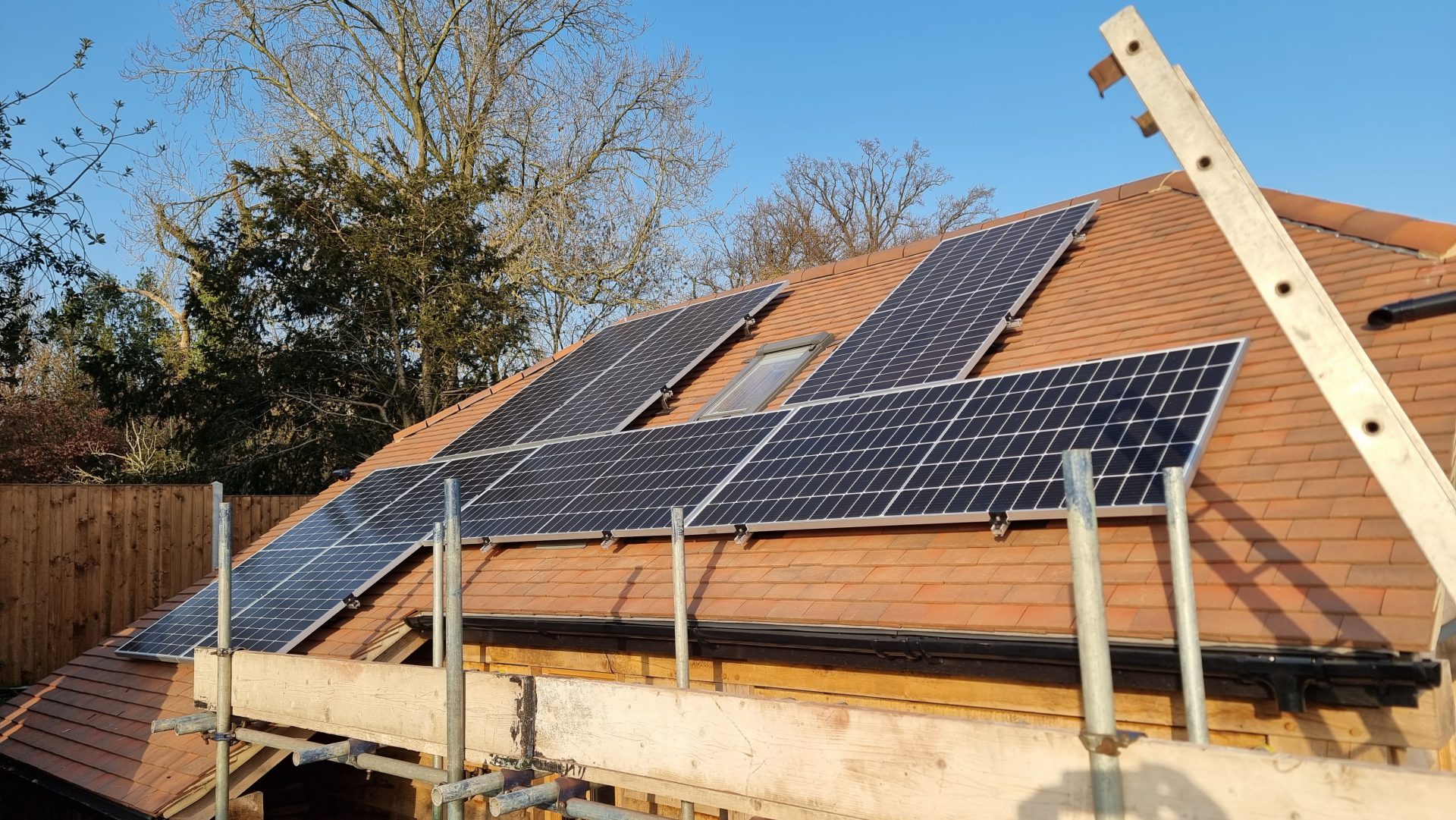 Electrician installing smart energy system